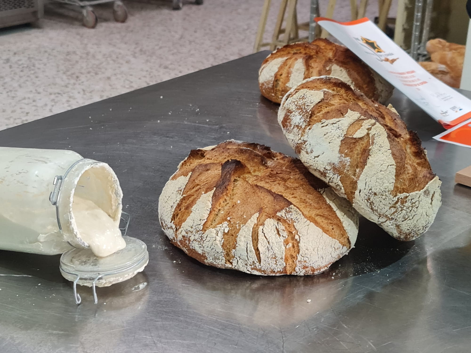 Masa madre de doble fermentación para el pan de la fuente